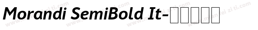 Morandi SemiBold It字体转换